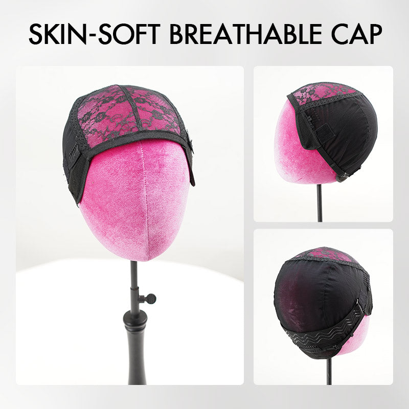 QVR Breathable Wig Cap with Ajustable Strap for Making Wigs