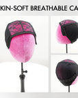 QVR Breathable Wig Cap with Ajustable Strap for Making Wigs