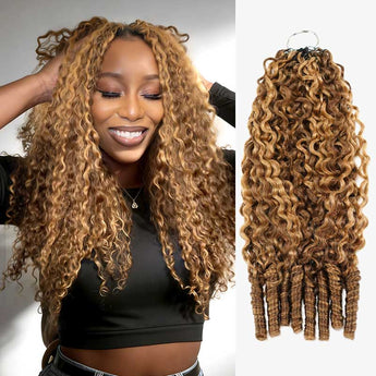 P3G5|Highlight #P4/27 Burmese Curly Feather Crochet Human Hair