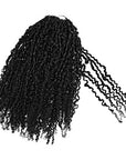 QVR Afro Twist Curly Crochet Hair Natural Black Machine Made Feather Crochet Human Hair Extension