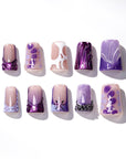 US Only|QVR Midnight Purple Butter Press-On Nails