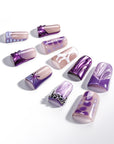 US Only|QVR Midnight Purple Butter Press-On Nails