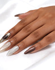 US Only|QVR Cold Brew Amber Press-On Nails