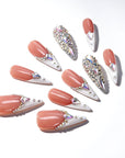 US Only|QVR Diamond Peach Glow Press-On Nails