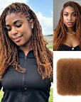 QVR Affordable Afro Kinky Bulk Human Hair Auburn Color For Braiding DreadLock