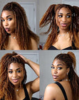 QVR Affordable Afro Kinky Bulk Human Hair Auburn Color For Braiding DreadLock
