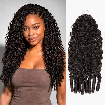 FLASH SALE|Dark Brown #4 Feather Crochet Hair