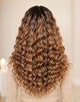 QVR Water Wave Feather Crochet Human Hair Highlight 