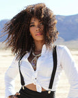 QVR Brown Highlight Feather Crochet Human Hair 