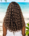 QVR Deep Wave Feather Crochet Human Hair Highlight 