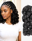 QVR French Curl Human Crochet Hair Machine Made Natural Black Feather Crochet Human Hair Extension