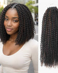 QVR Brown Highlight Feather Crochet Human Hair 