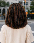 QVR Brown Highlight Feather Crochet Human Hair 