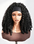 QVR Burmese Curly Headband Wig 100% Human Hair Glueless Wigs for Women