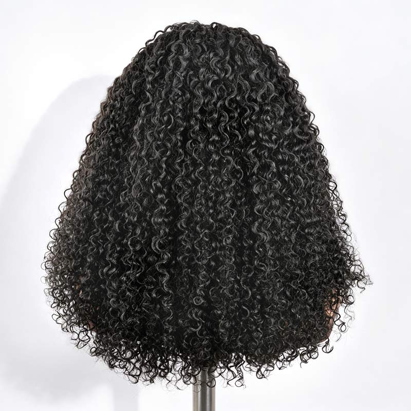 QVR Hair Twist Curly Headband Wig 100% Human Hair Glueless Wigs for Women