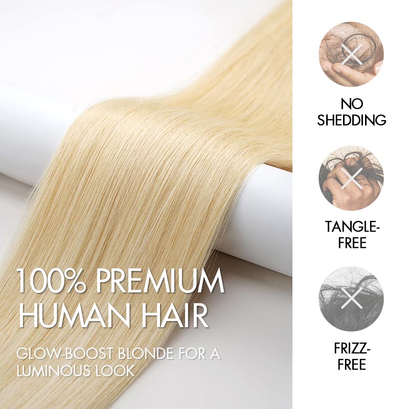 QVR Invisible Straight Tape In Hair Extensions Natural Black Premium 