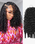 P3G5|QVR All Textures Natural Black Feather Crochet Human Hair 5 Packs 20-24 inches
