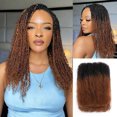 P3G5|Ombre Brown #T1B/30 Afro kinky Bulk Human Hair