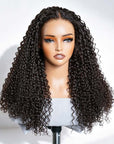 QVR Wear and Go Glueless Jerry  Curly Lace Front Wig Full Density Human Hair Wigs For Black Women