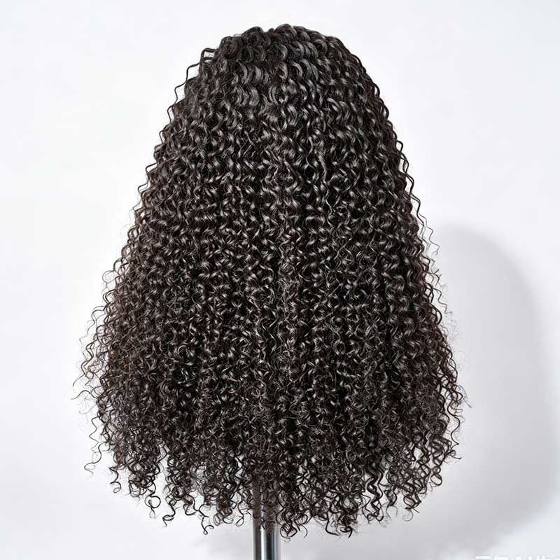 QVR Wear and Go Glueless Jerry  Curly Lace Front Wig Full Density Human Hair Wigs For Black Women
