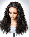 QVR Pre Everything Wear and Go Glueless Water Wave Lace Front Wig Voluminous Human Hair Wigs