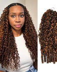 QVR Burmese Curly Feather Crochet Human Hair Highlight 