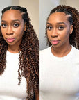 QVR Burmese Curly Feather Crochet Human Hair Highlight 