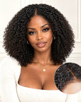 QVR 4C Edges Curly 9x6 Lace Short Bob Wigs Glueless Human Hair Wig