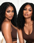 QVR Pre-Twisted Passion Twist Feather Crochet Braiding Hair Extensions for Women