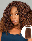 brown glossy afro kinky bulk human hair 