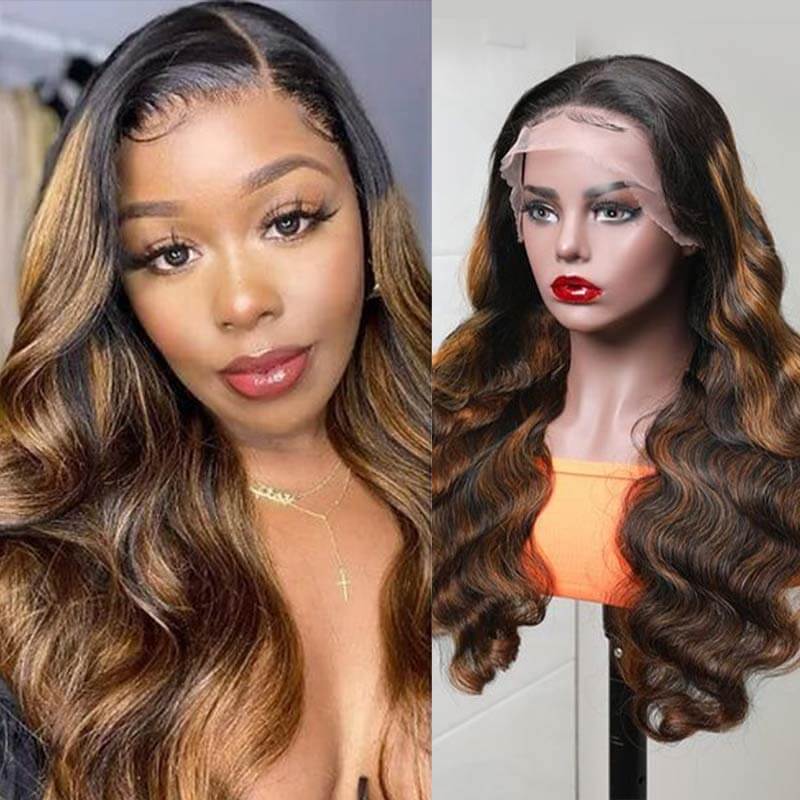 qvr human hair lace wigs fb30 highlights style
