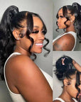 qvr human hair lace wigs handmade with brazilian body wave