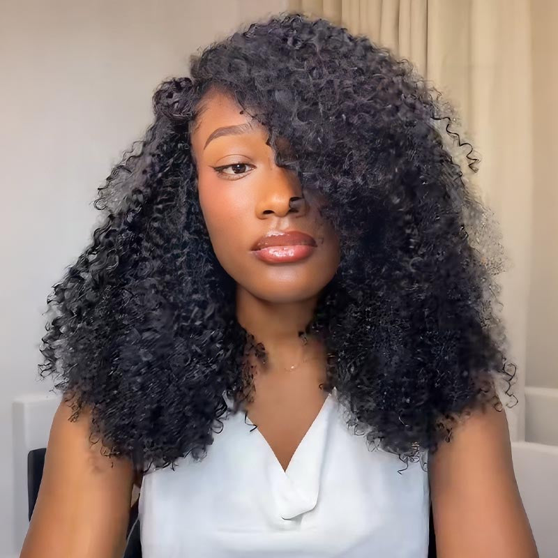 QVR Upgraded Tight Curly Feather Crochet Human Hair 3 Packs for Full Head Crochet Weave Hair Extensions