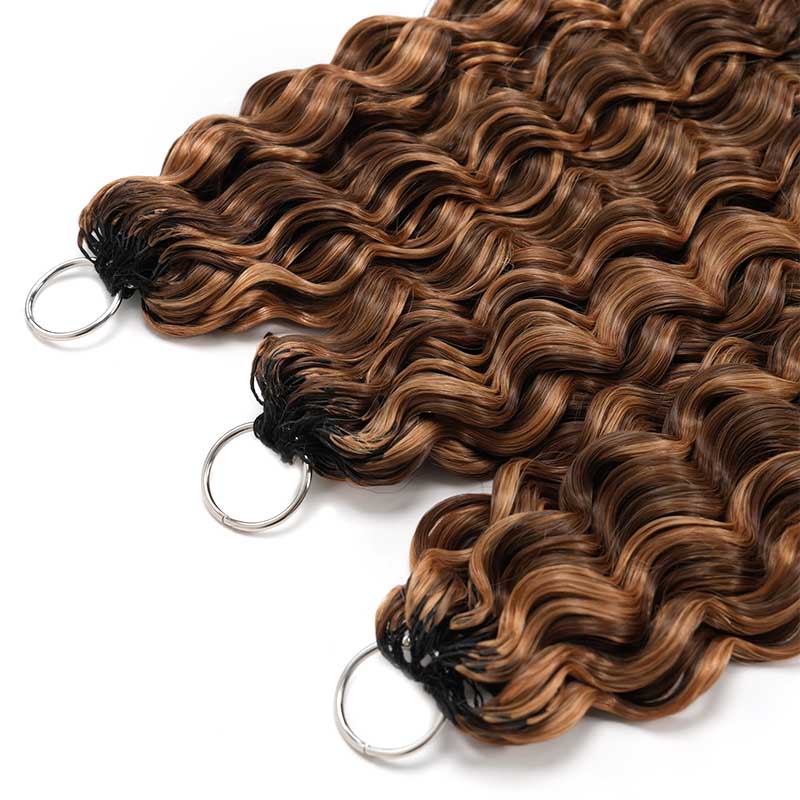 QVR Water Wave Feather Crochet Human Hair Highlight 