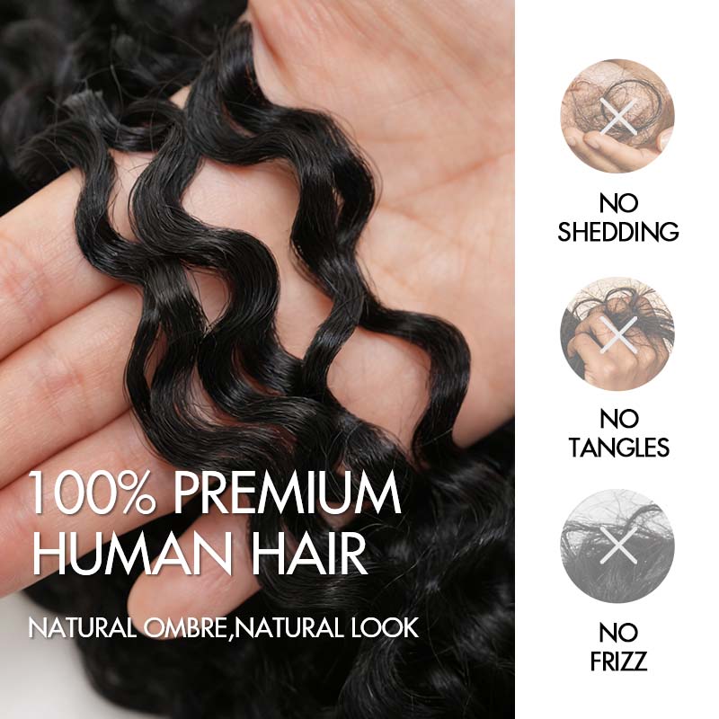 QVR Burmese Curly PU Clip In Hair Extensions 9PCS 5PCS Volumizer Human Hair