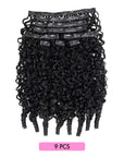 QVR Burmese Curly PU Clip In Hair Extensions 9PCS 5PCS Volumizer Human Hair