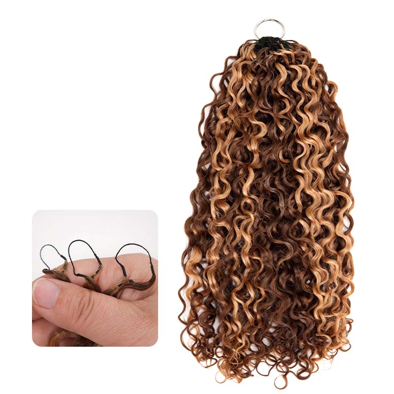 QVR Water Wave Feather Crochet Human Hair Highlight 