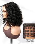 QVR Knotless Boho Braid 5X5 Lace Closure Wig with Braided Top Wear To Go Virgin Human Hair Wigs