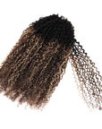 QVR Sun-Kissed Blonde Mixed Highlights Feather Crochet Human Hair Burmese Kinky Curly Miracle Knots Crochet Weave Hair Extensions