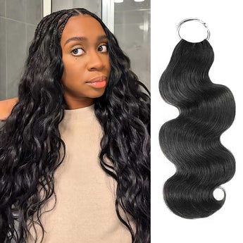 FLASH SALE|Natural Black Feather Crochet Human Hair