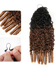 QVR Burmese Curly Feather Crochet Human Hair Ombre 