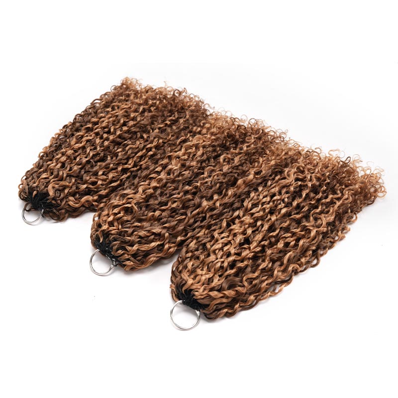 QVR Ramen Curl Feather Crochet Human Hair Highlight 