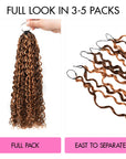 QVR Ramen Curl Feather Crochet Human Hair Highlight 