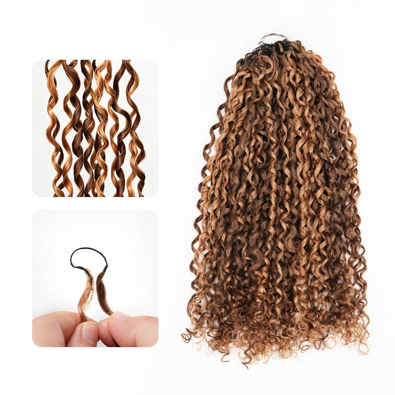 QVR Ramen Curl Feather Crochet Human Hair Highlight 