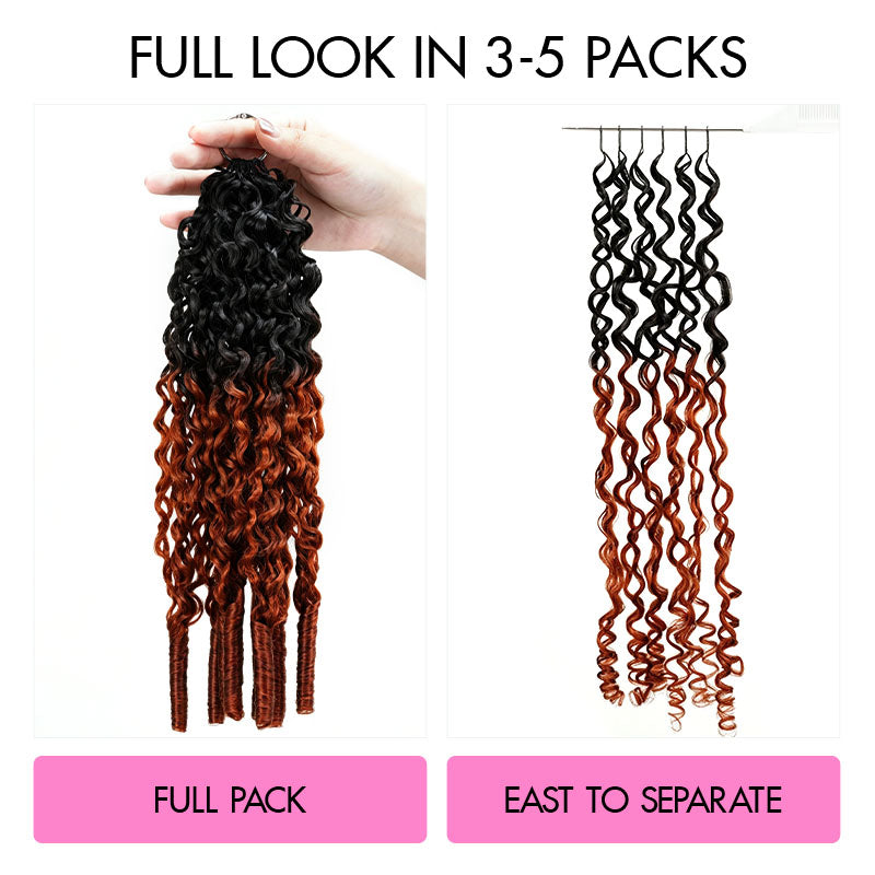 QVR Burmese Curly Feather Crochet Human Hair 