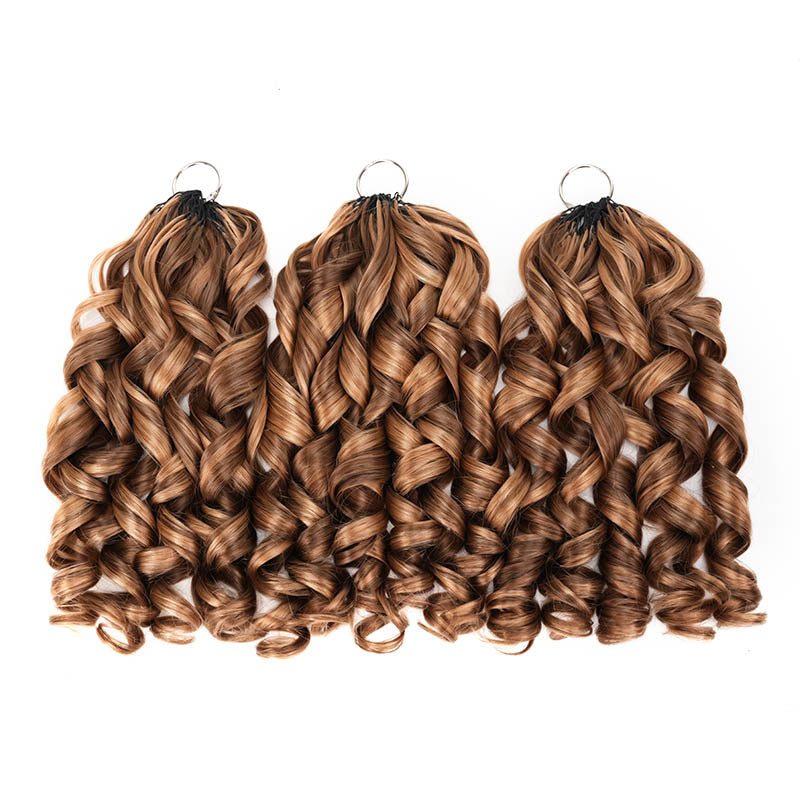 QVR French Curl Feather Crochet Human Hair Highlight 