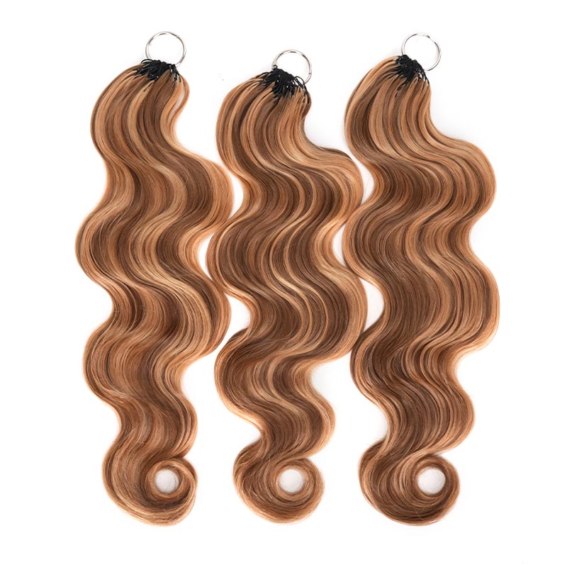 QVR Body Wave Feather Crochet Human Hair Highlight 