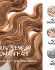 QVR Body Wave Feather Crochet Human Hair Highlight 