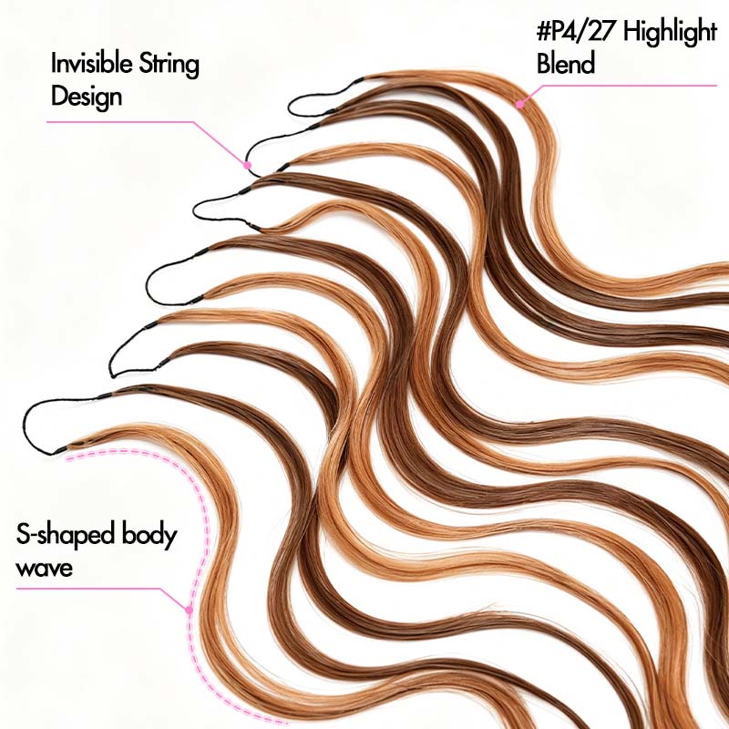 QVR Body Wave Feather Crochet Human Hair Highlight 