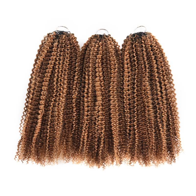 QVR Invisible Afro Kinky Curly Feather Crochet Hair Highlight 